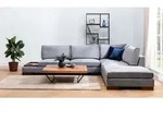 Hanah Home, Ecksofa in Dunkelgrau, 313 x 193 cm, Buchenholzrahmen, 100%...