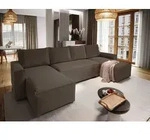 Masseno Ecksofa ASPRA mit Schlaffunktion U-Form, Sofa mit Bettkasten, Wohnzimmersofa,