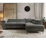 Couch mit Schlaffunktion L-form Ecksofa mit Topper Visco Wohnzimmersofa mit