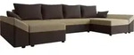MIRJAN24 Ecksofa Dante U, Eckcouch, Couch mit Bettkasten und Schlaffunktion, U-Form,