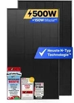 Solakon&reg; Solarpanel 500W Bifazial Glas-Glas N-Type &ndash; Solarmodul Full Black...