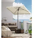 SONGMICS Sonnenschirm 230 x 150 cm UPF 50+ Sonnenschutz - Beige