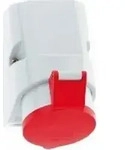 Wandsteckdose 16A 5p 400V 6h IP44 11487 - Rot