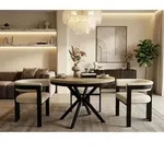 Runder Ausziehbarer Esstisch - Loft Style Tisch mit Metallbeinen - 100 bis 180...