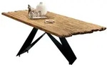 SIT M&ouml;bel Tisch 220x100 cm | Platte Teak 50 mm natur | Metallgestell schwarz | B 220