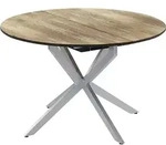 Esstisch Vicco Loyd Eiche rustikal/Grau 120 x 76.5 cm ausziehbar, Model 51779 -