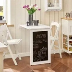 SoBuy Wandklapptisch mit Drop-Leaf Klappbarer Esstisch mit Memo-Board Platzsparender