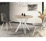 Runder Tisch f&uuml;r das Esszimmer - 100 oder 120 cm Durchmesser - Ausziehbarer...