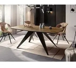 Ausziehbarer Esstisch im Loft-Stil - Industrieller Tisch mit Schwarzen...