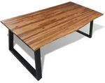 vidaXL Esstisch Massivholz Akazie 200x90 cm - Braun