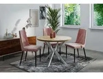 Runder Ausziehbarer Esstisch f&uuml;r 6-10 Personen - Loft Style Tisch mit Wei&szlig;en