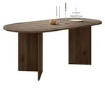 MIRJAN24 Tisch Gelizo 22 mm, Esszimmer Tisch (Farbe: Nuss Okapi) - Braun