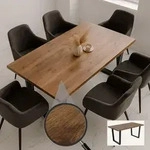 Esszimmertisch HWC-O61, Tisch K&uuml;chentisch Esstisch, Industrial MDF Metall...