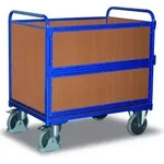 Holzkastenwagen - klappbare Seite - 1.095 x 715 x 1.060 mm (HxBxT) - Traglast 500 kg