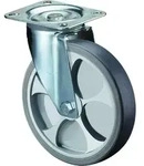 BS Rollen Lenkrolle D.250mm Trgf.300kg thermopl.Ku.Platte L135xB110mm -...