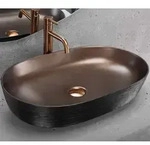 Rea Aufsatzwaschbecken Cleo 61 Oval Brush Copper Black - Kupfer/Schwarz