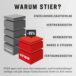 STIER Werkstattwagen Black, best&uuml;ckt 223-teilig, Werkzeuge in Weichschaumeinlage