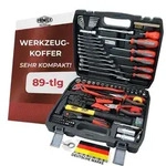 FAMEX 144-50 Kompakter Werkzeugkoffer best&uuml;ckt mit Werkzeug Set f&uuml;r Auto, Camper,