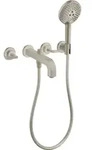 3-Loch-Wannenarmatur AXOR CITTERIO DN 15 UP m Ros. m Hebelgr. bru nickel mit