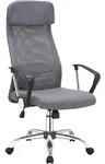 SalesFever B&uuml;rostuhl mit Armlehnen | Bezug Leinen-Stoff | Gestell Chrom | Mesh -