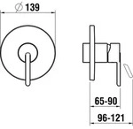LAUFEN H3310860040001 Einhebel-Brausemischer Unterputz LUA