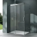 Mai & Mai Eckdusche 90x100cm Duschkabine Sicherheitsglas inkl. Duschtasse 8mm ESG