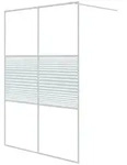 vidaXL Duschwand f&uuml;r Begehbare Dusche Wei&szlig; 140x195 cm ESG-Klarglas - Wei&szlig;