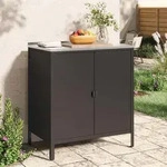 Outdoor Schrank 'Bolognano' 92x80x50 cm Schwarz, matt - Schwarz