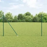 vidaXL Schwei&szlig;drahtzaun mit Spikes 10 x 1,5 m (B x H) - Gr&uuml;n