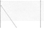 vidaXL Ground Fix Geschwei&szlig;ter Drahtzaun 25 x 1,2 m (B x H) - Silber