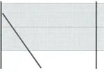 vidaXL Ground Fix Geschwei&szlig;ter Drahtzaun 25 x 1 m (B x H) - Grau