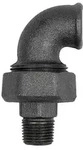 Riegler Verschraubung Bog. 98,konisch dicht.,Rp 1 1/4,R 1 1/4,Temperg. schwarz