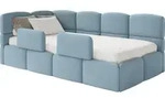 Selsey Cloudy &ndash; Kinderbett 120x200, Kopfteil links, Matratze & Bettkasten,...