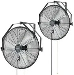 VEVOR 2x 120W Industrieller Wandventilator 60 cm, 7 m/s Oszillierender...