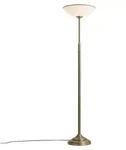 Klassische Stehleuchte Bronze mit Opalglas Katarina - Bronze
