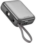 Swissten, Externer Akku 10000mAh mit USB-C- und Lightning-Kabel Ultra-Kompakt,...