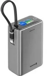 Swissten, Powerbank 25000mAh f&uuml;r MacBook Laptop mit digitaler Anzeige, Grau -...
