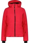 CMP Damen Skijacke aus 4-Way-Stretch-Twill mit abnehmbarer Kapuze aus Kunstfell rot