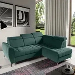 Ecksofa AURORA II L-Form Ottomane rechts, mit Schlaffunktion & Bettkasten,