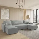 Masseno Ecksofa TESSUN mit Schlaffunktion U-Form, Sofa mit Bettkasten,
