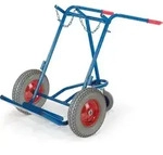 Rollcart Stahlflaschenkarre m. St&uuml;tzrad, Typ:Vollgummir&auml;der