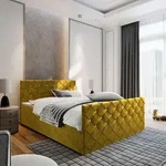 Masseno Boxspringbett MANDI 180x200 cm Komplett-Set mit Bonell Matratze und Topper,