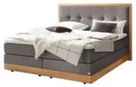 HASENA Stauraum Boxspringbett Alba grey Holz Eiche bright 180x200 : Topper - Lovely