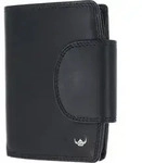 Golden Head Polo Geldb&ouml;rse RFID Schutz Leder 12.5 cm - Schwarz