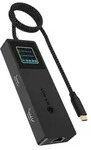 ICY BOX Spade Dock 4038, 7-in-1 DockingStation mit LCD-Display und 100 W PD,
