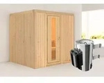 Karibu Sauna Innensauna Daria Fronteinstieg Ofen 3,6 kW intgr. Strg 196x170x198 cm