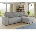 Ecksofa Roma L mit Schlaffunktion und Bettkasten - Cord Stoff - L-Form Couch,