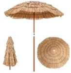 COSTWAY Sonnenschirm Hawaii, Strandschirm PP-Stroh neigbar, Gartenschirm Marktschirm