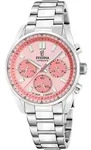 Festina Uni-Uhr Boyfriend Ros&eacute; Chronograph Edelstahl-Band F20753/4 - Silber