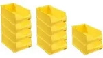 SparSet 10x Gelbe Sichtlagerbox 5.0 | HxBxT 20x30x50cm | 21,8 Liter 